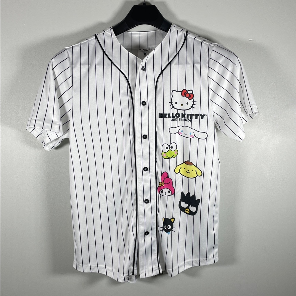 Hello Kitty White and Black Striped Jersey Sanrio